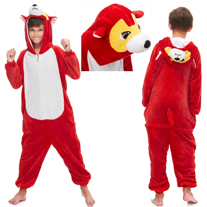 New Animal Wolf Kigurumi Pajamas For Children