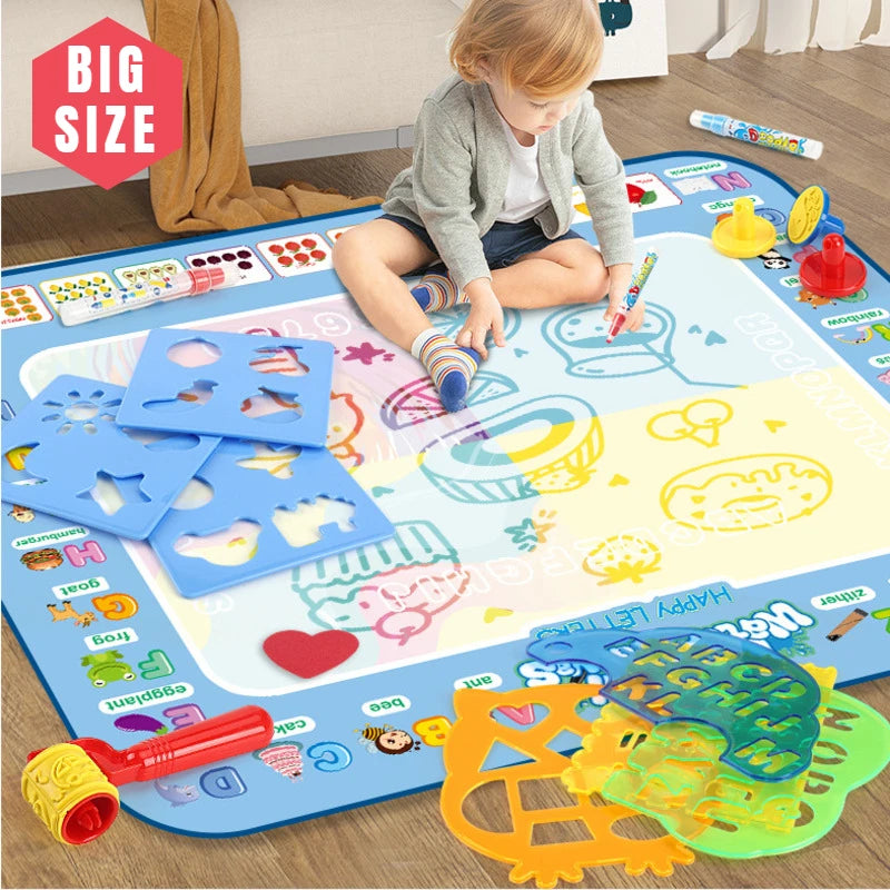 Magic Water Drawing Mat Coloring Doodle With Reusable