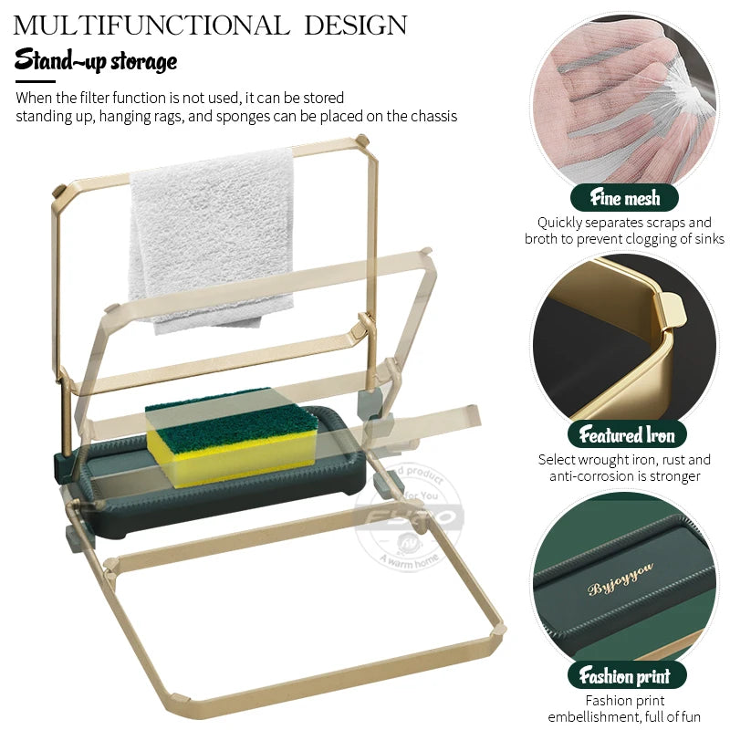 Kitchen Sink Filter Rack Foldable